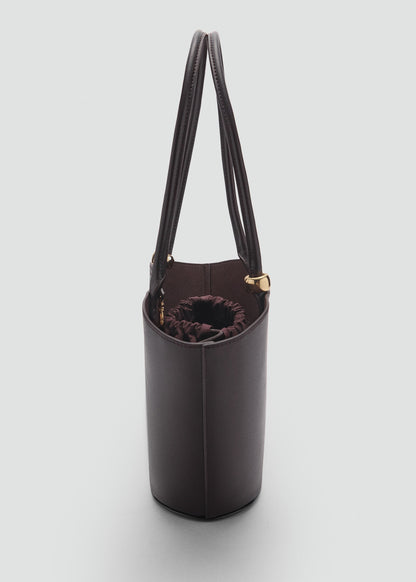 Shopper bag with metallic detail