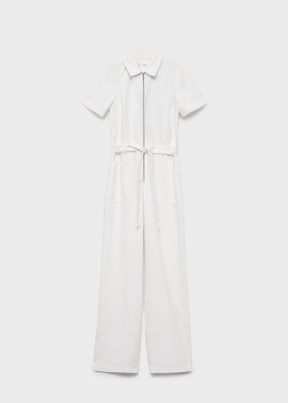 Denim jumpsuit belt
