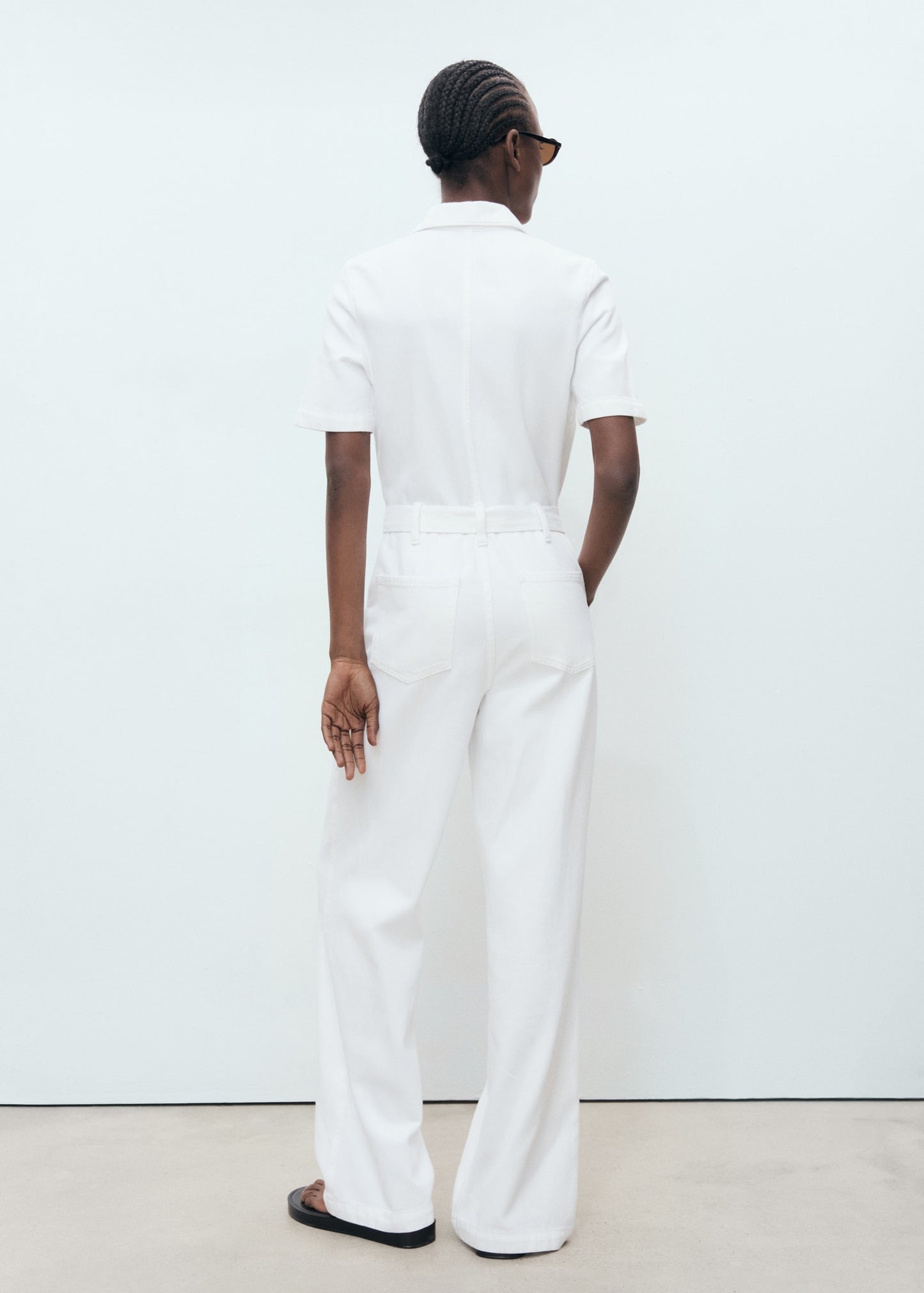 Denim jumpsuit belt