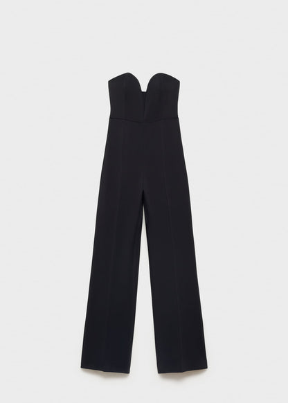 Structured sweetheart neckline jumpsuit