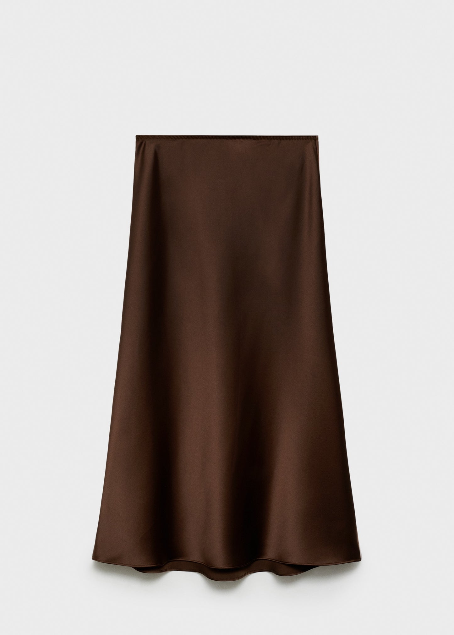 Midi satin skirt