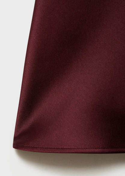 Midi satin skirt