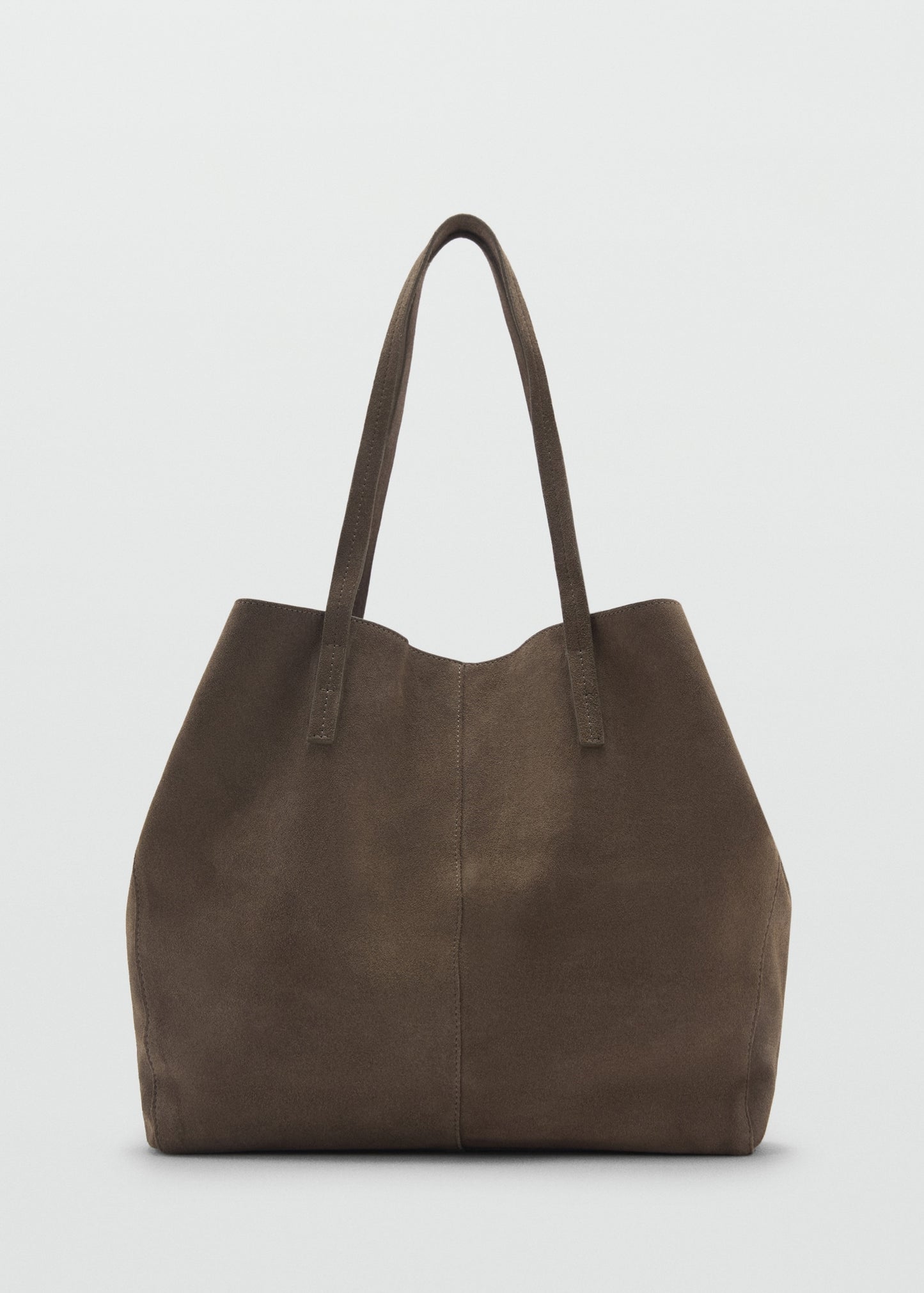 Suede shopper bag