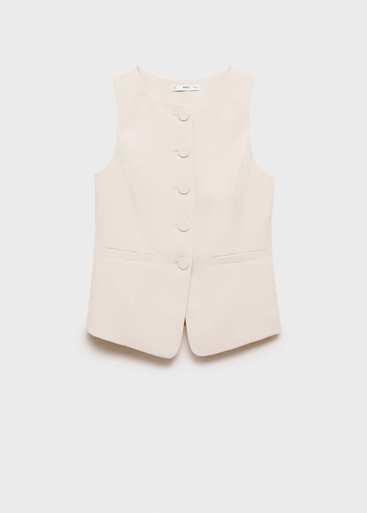 Suit waistcoat with buttons