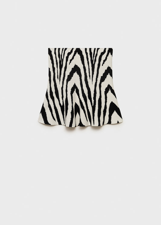 Zebra strapless top