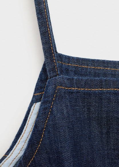 Buttoned denim top
