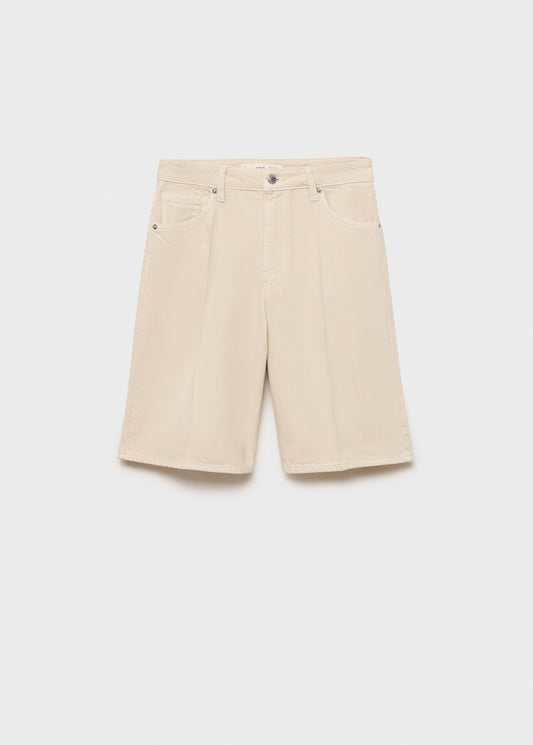 High-waisted straight jorts