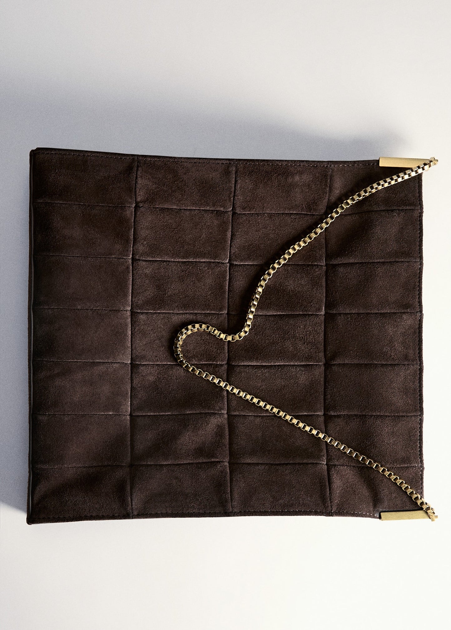 Suede Clutch Bag