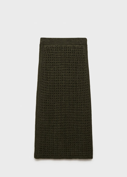 Openwork knitted skirt