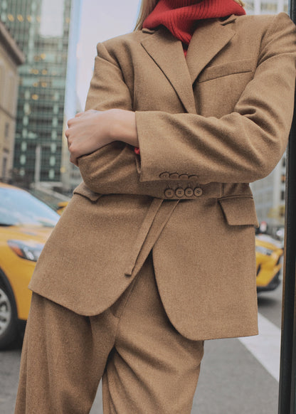 Wool-blend suit jacket