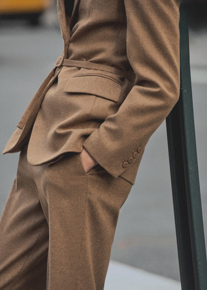 Wool-blend suit jacket