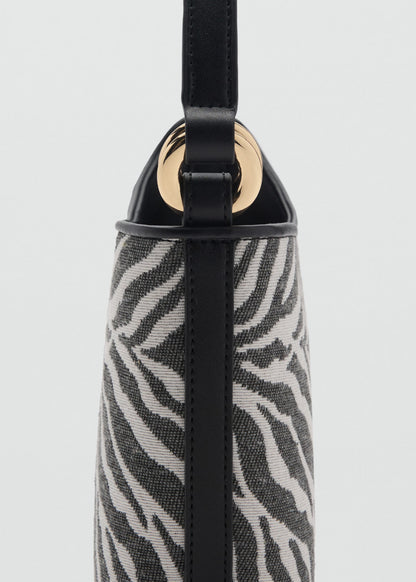 Zebra-print bucket bag