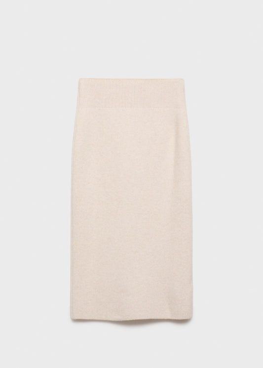 Zipper knit midi skirt