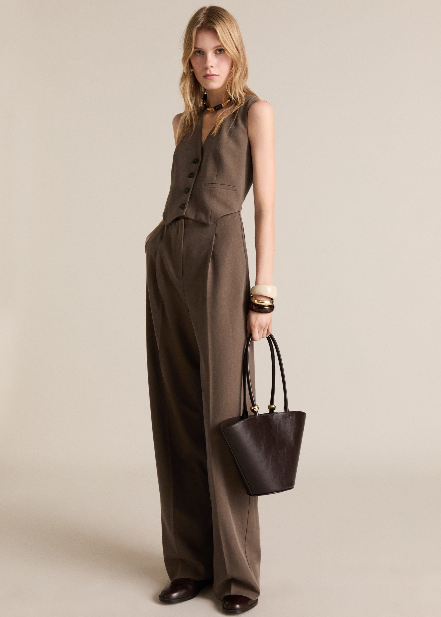 Long suit style jumpsuit