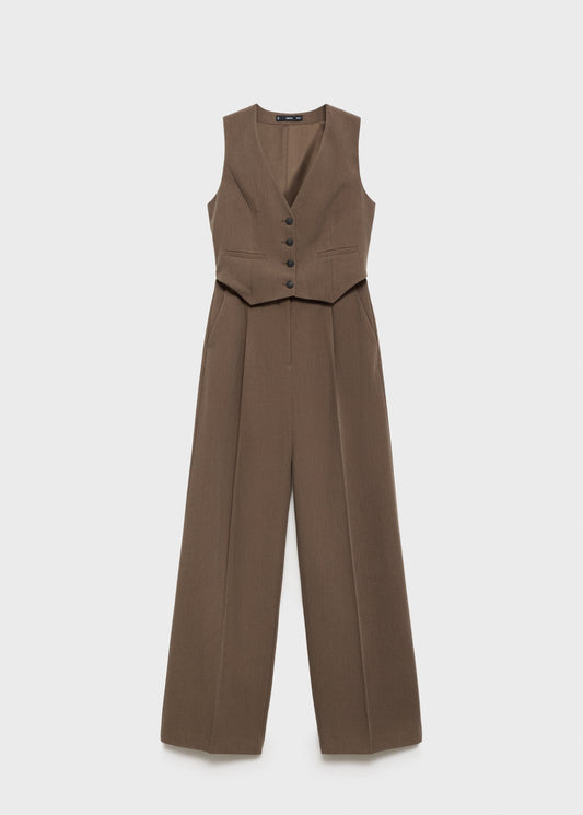 Long suit style jumpsuit