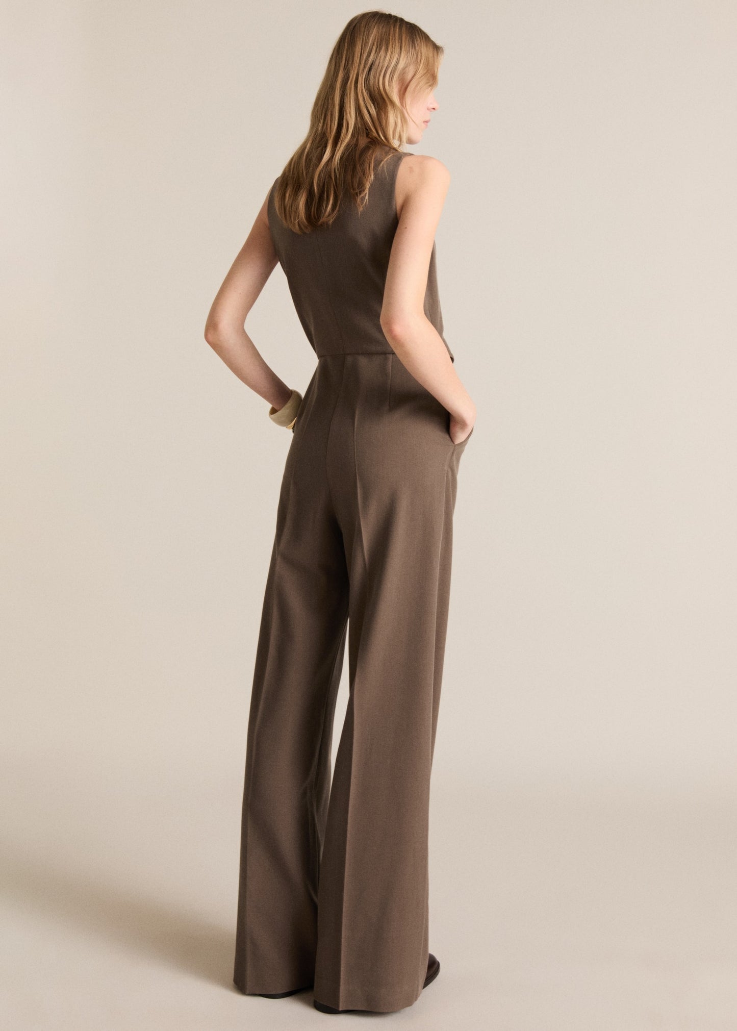 Long suit style jumpsuit