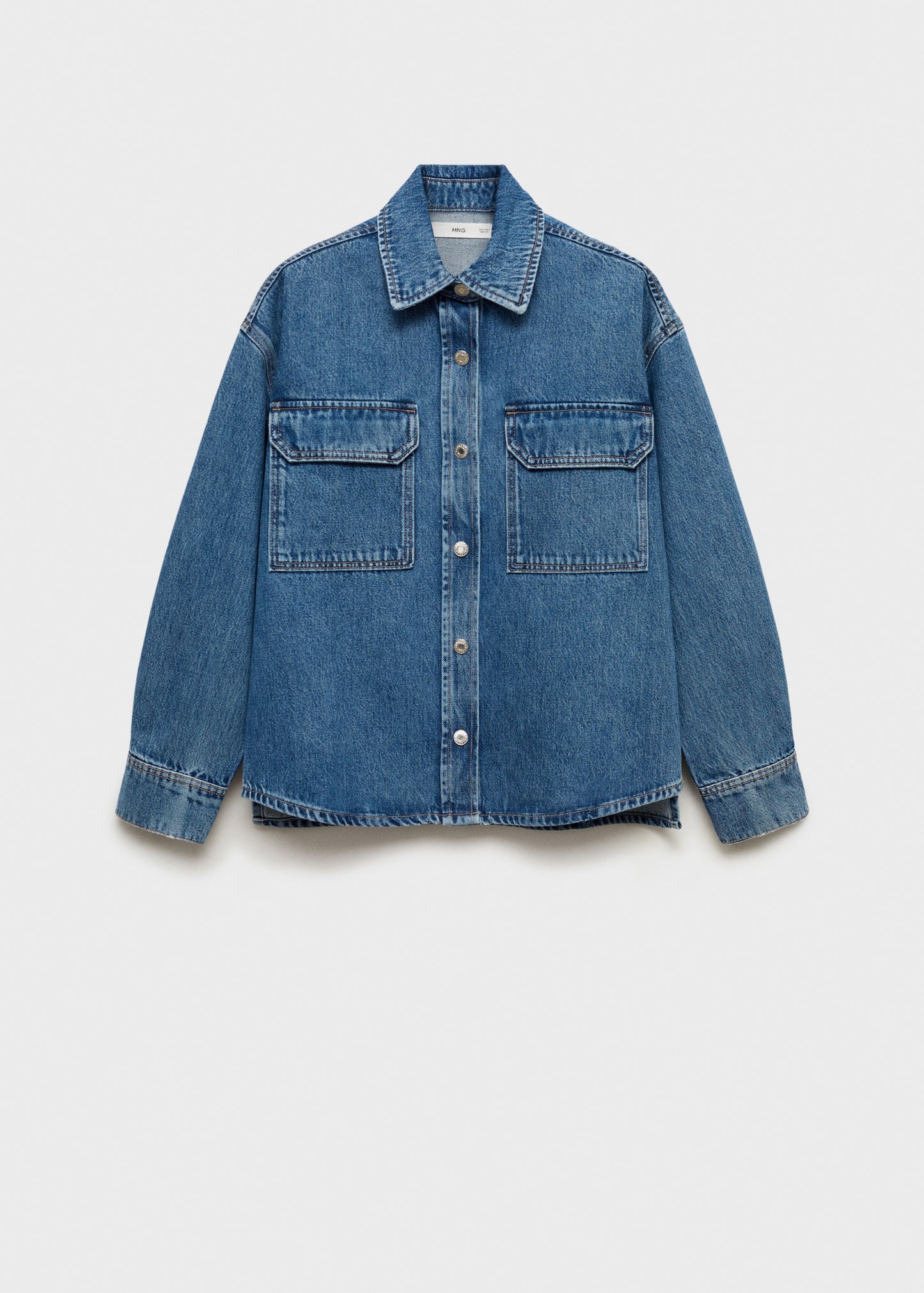 Denim overshirt pockets