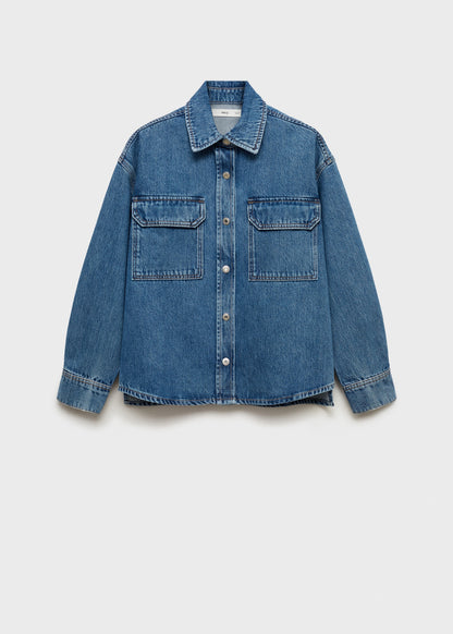 Denim overshirt pockets