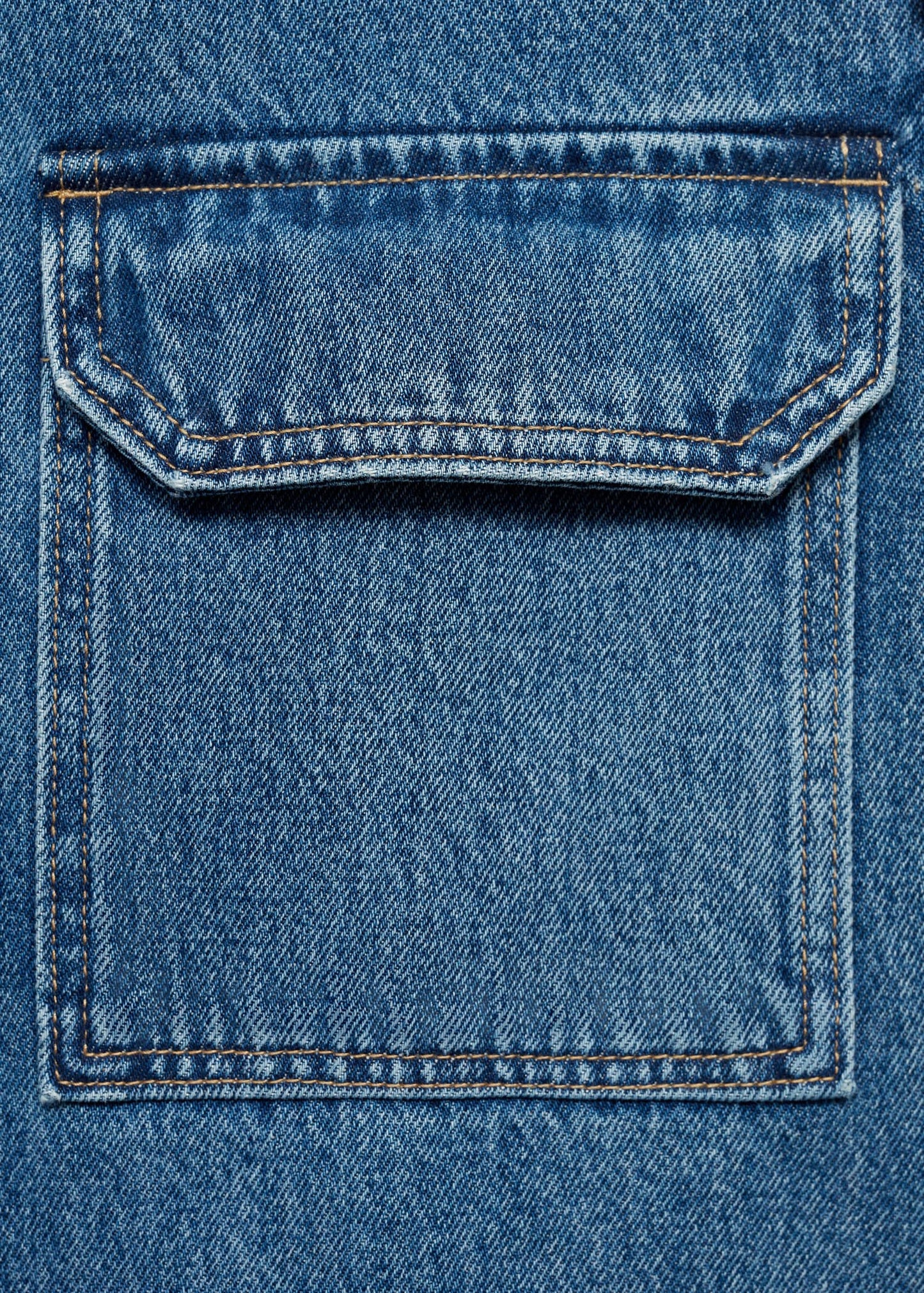 Denim overshirt pockets