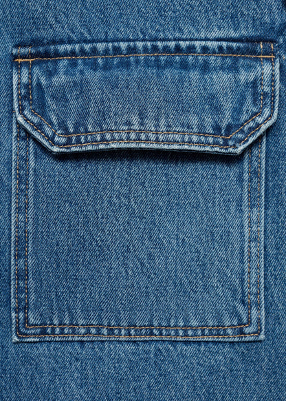 Denim overshirt pockets