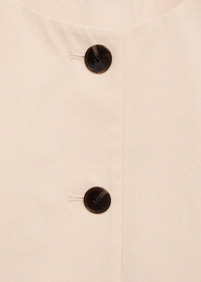 Cotton crop top with buttons