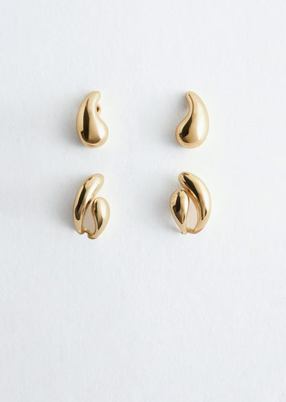 Dome Earrings Set
