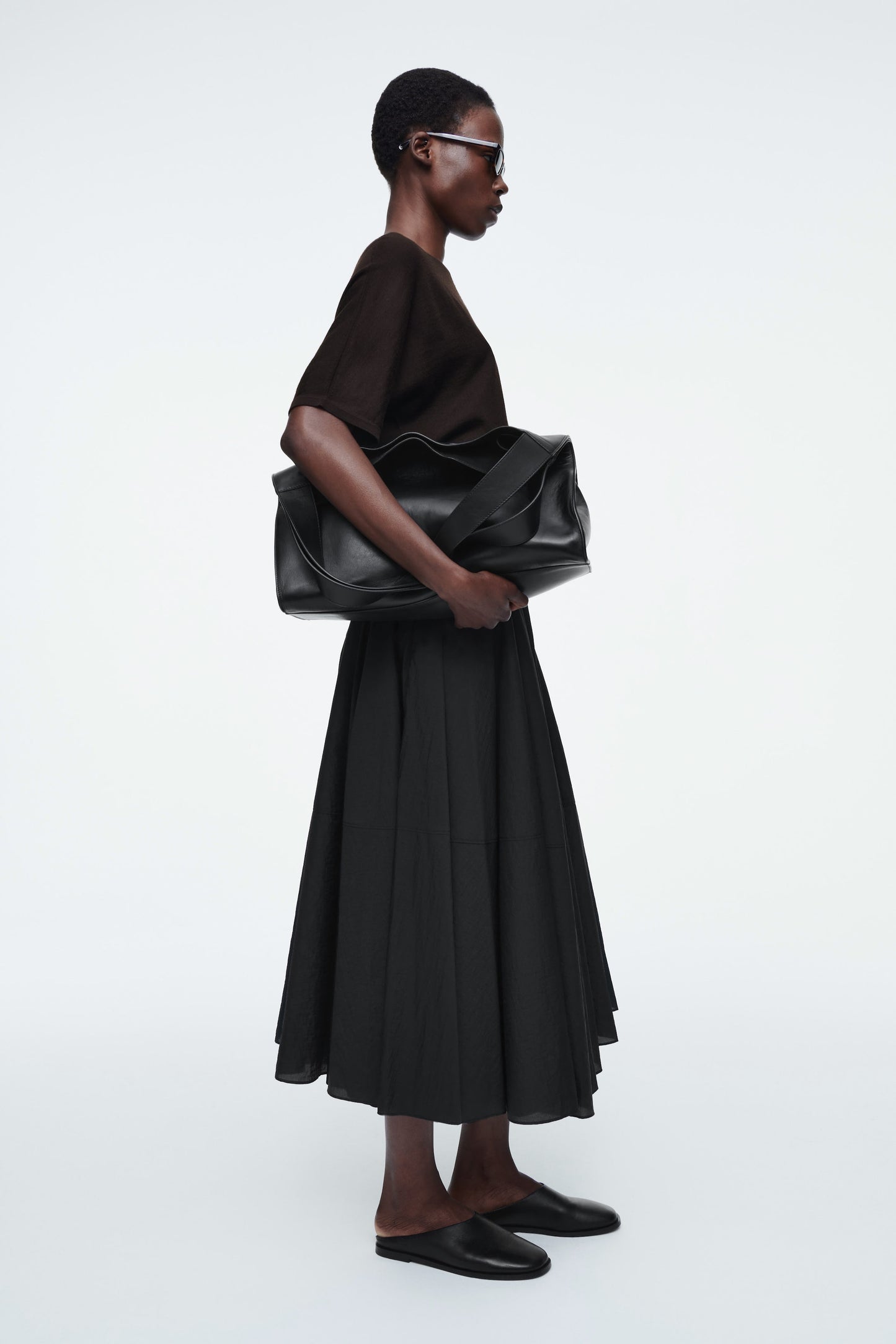 Circle-Cut Midi Skirt
