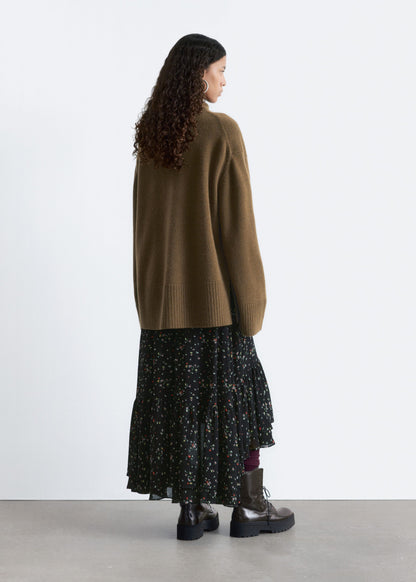Oversized Turtleneck Wool Jumper