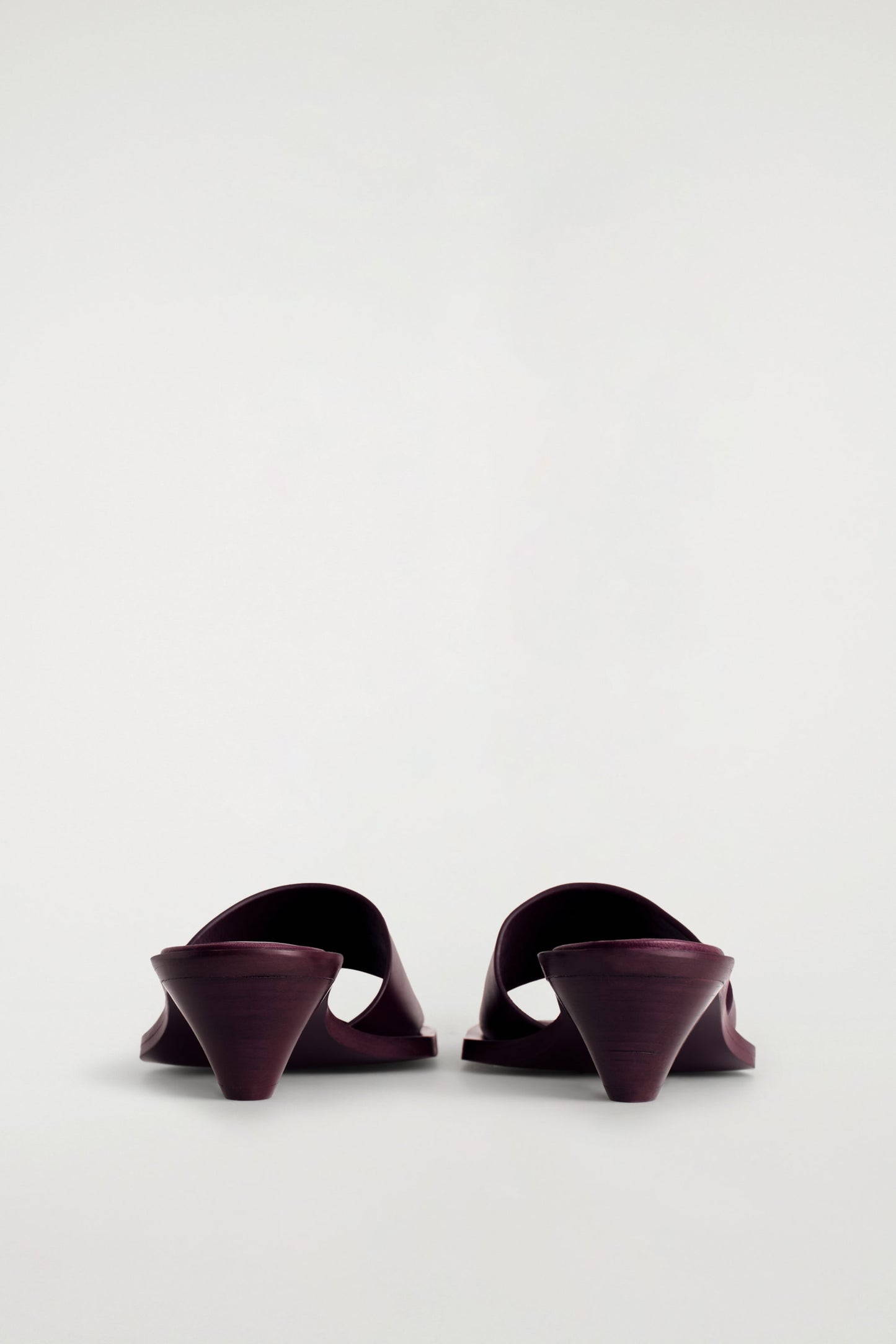 Leather Kitten-Heel Mules