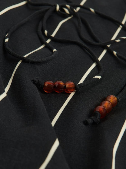 Mini dress with linen blend