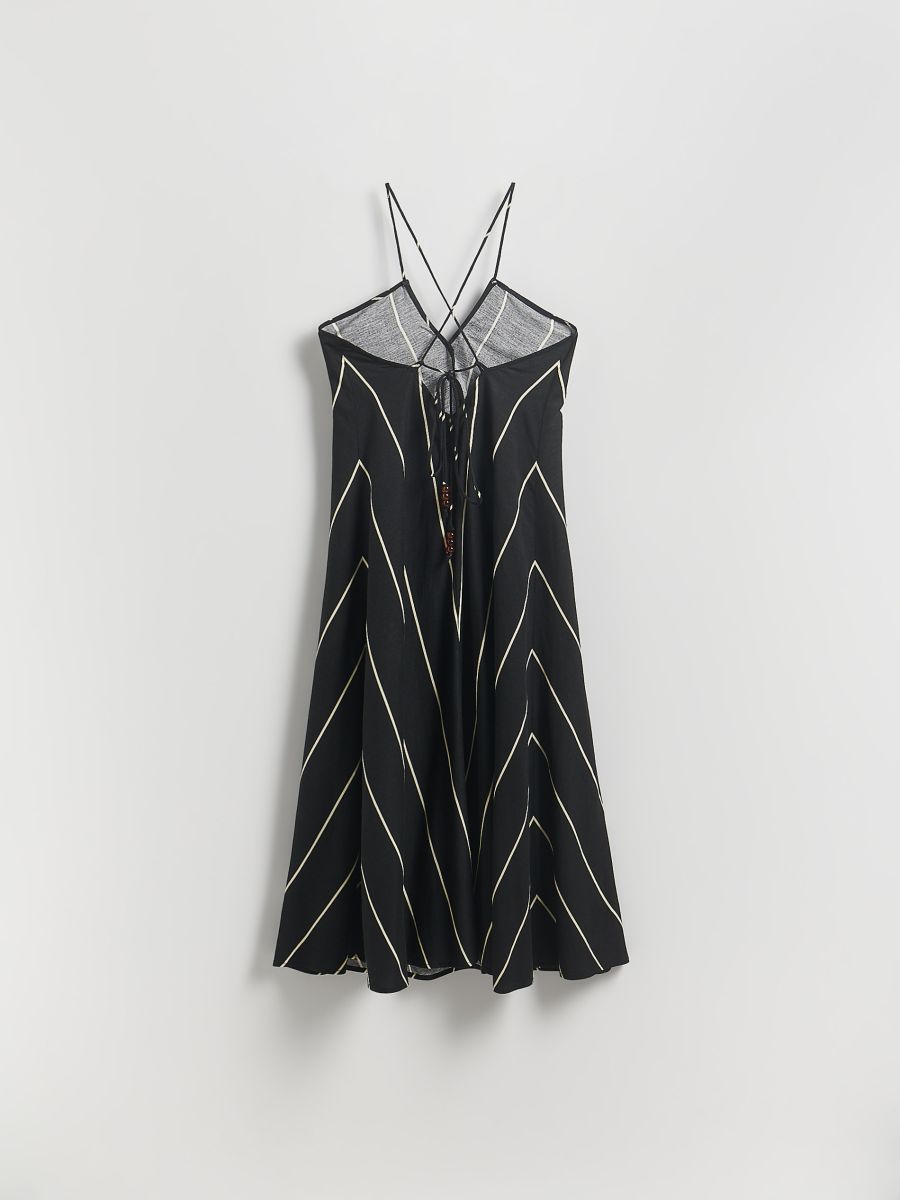 Mini dress with linen blend