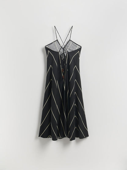 Mini dress with linen blend