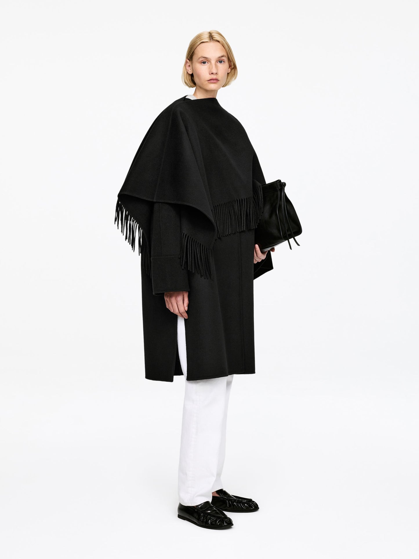 Doublé Wool-Blend Cape Coat