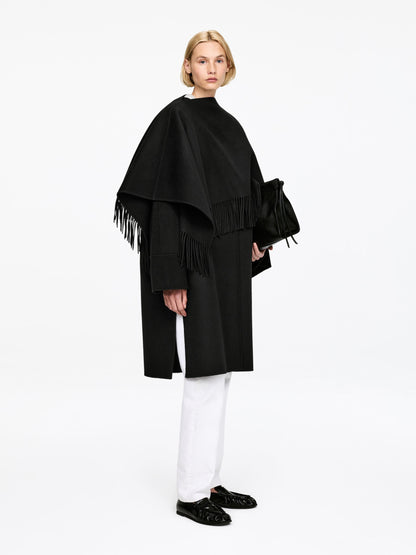 Doublé Wool-Blend Cape Coat