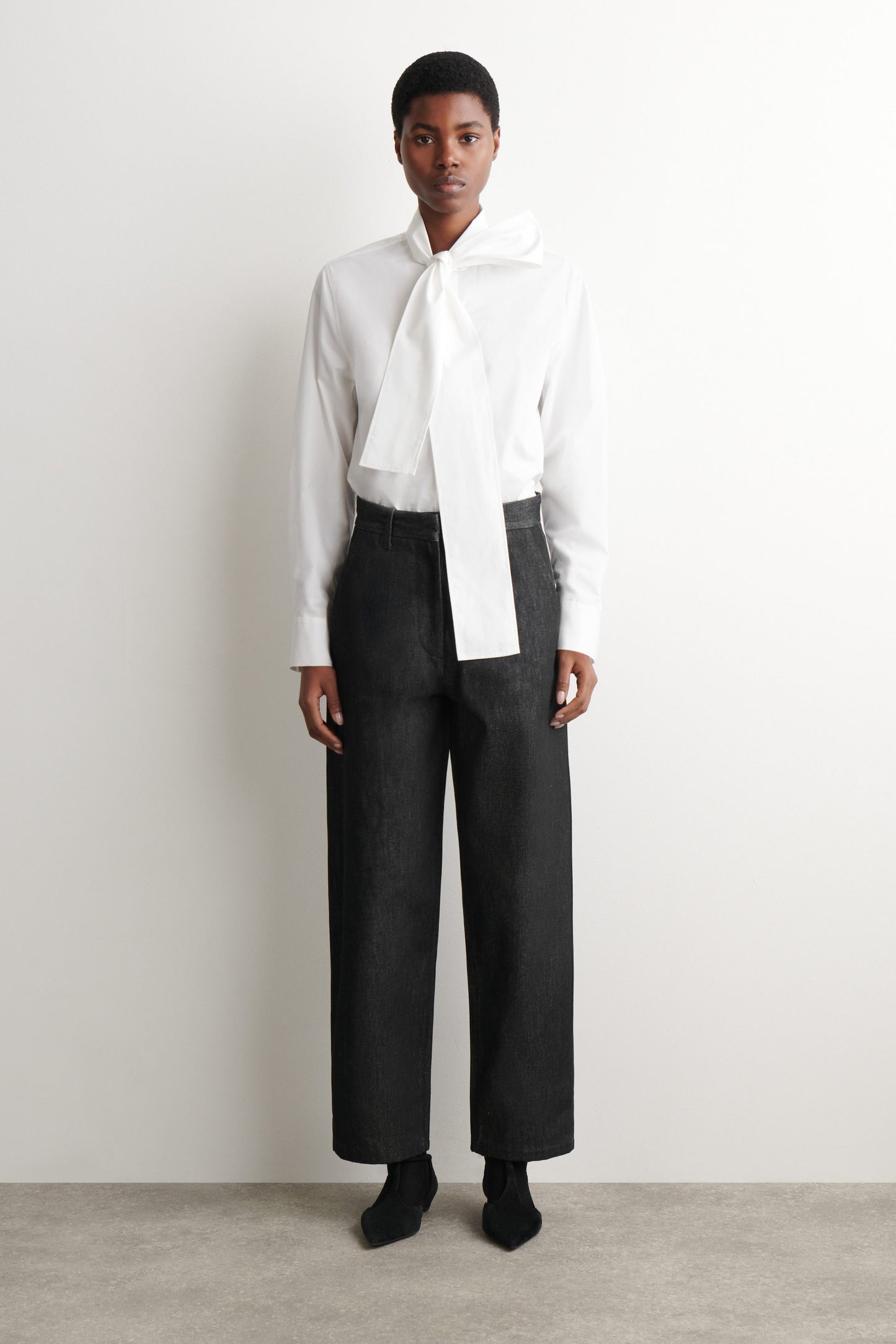 Bow-Detail Cotton Blouse