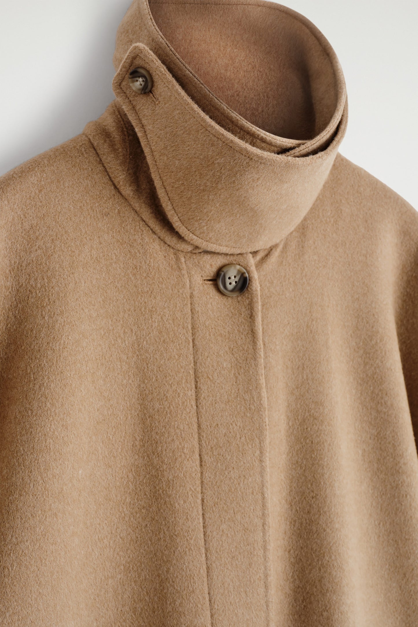 Longline Double-Faced Wool Cape