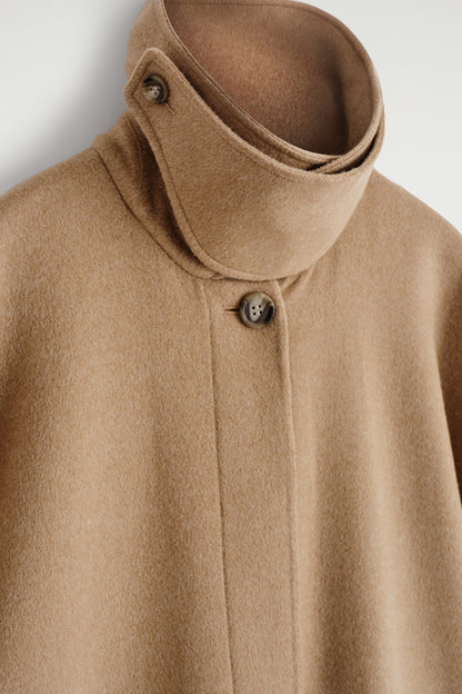 Longline Double-Faced Wool Cape