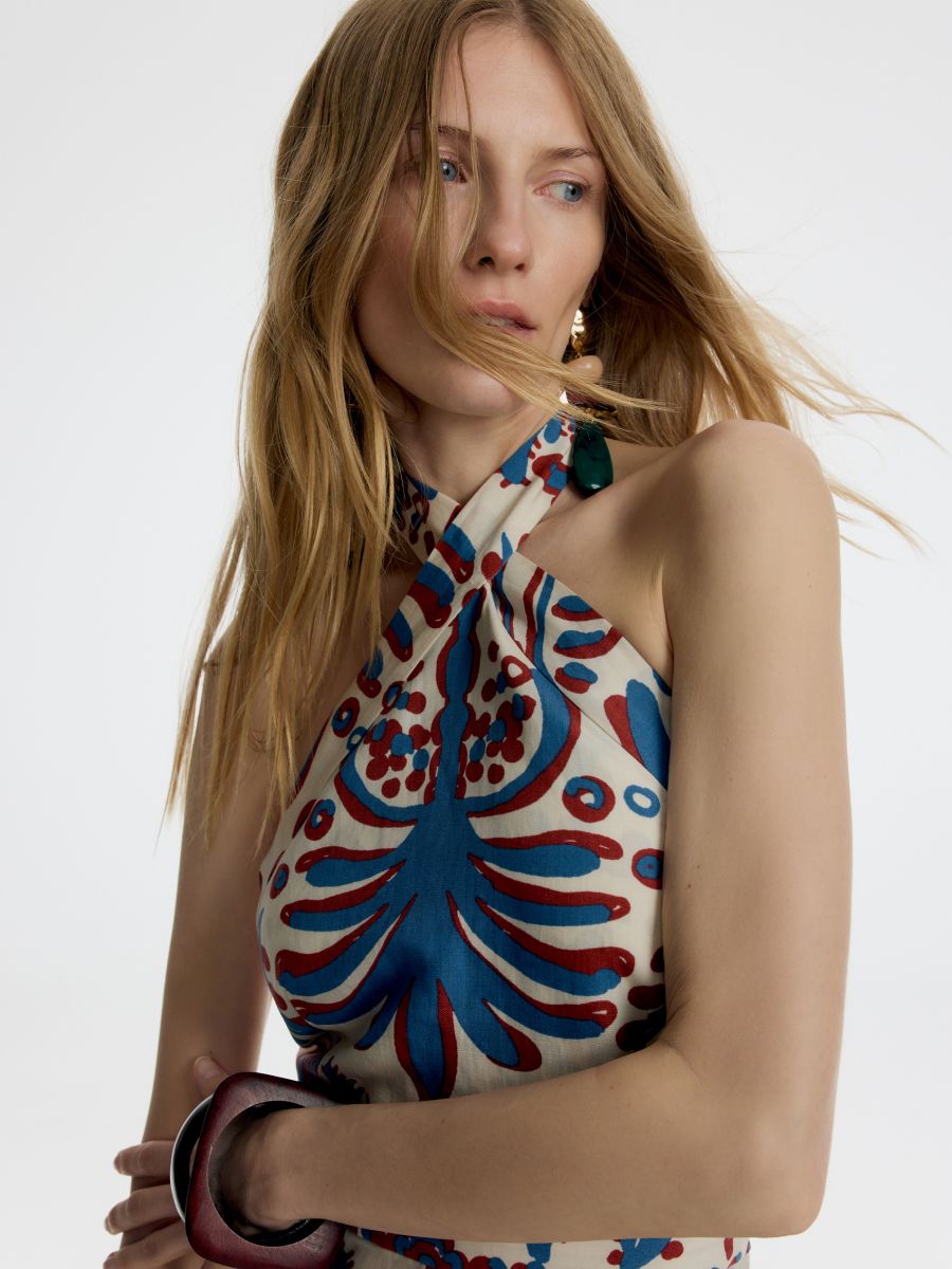 Patterned lyocell dress