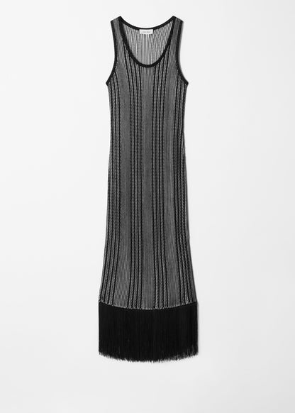 Knitted Fringe Midi Dress