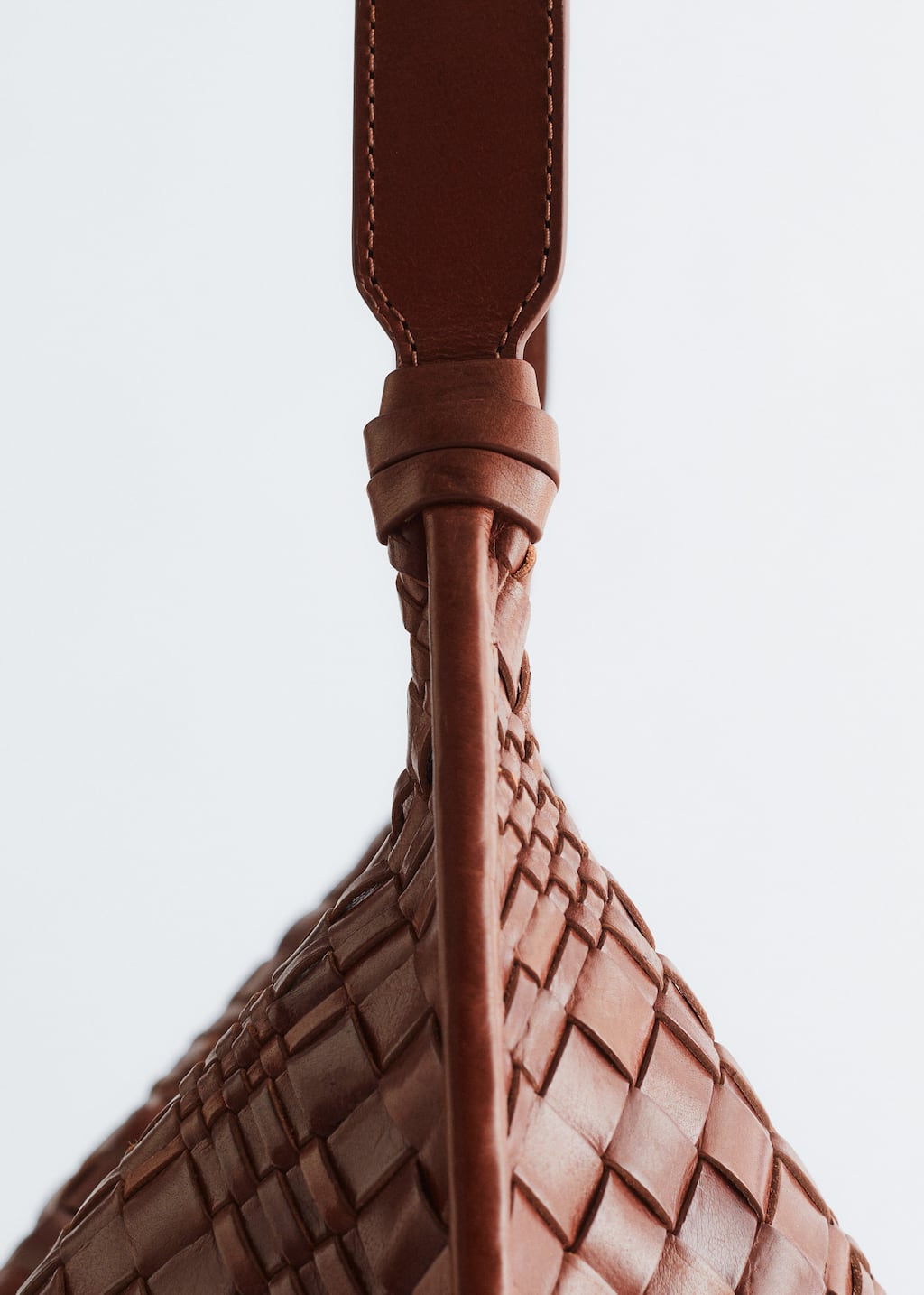 Interwoven Leather Tote Bag