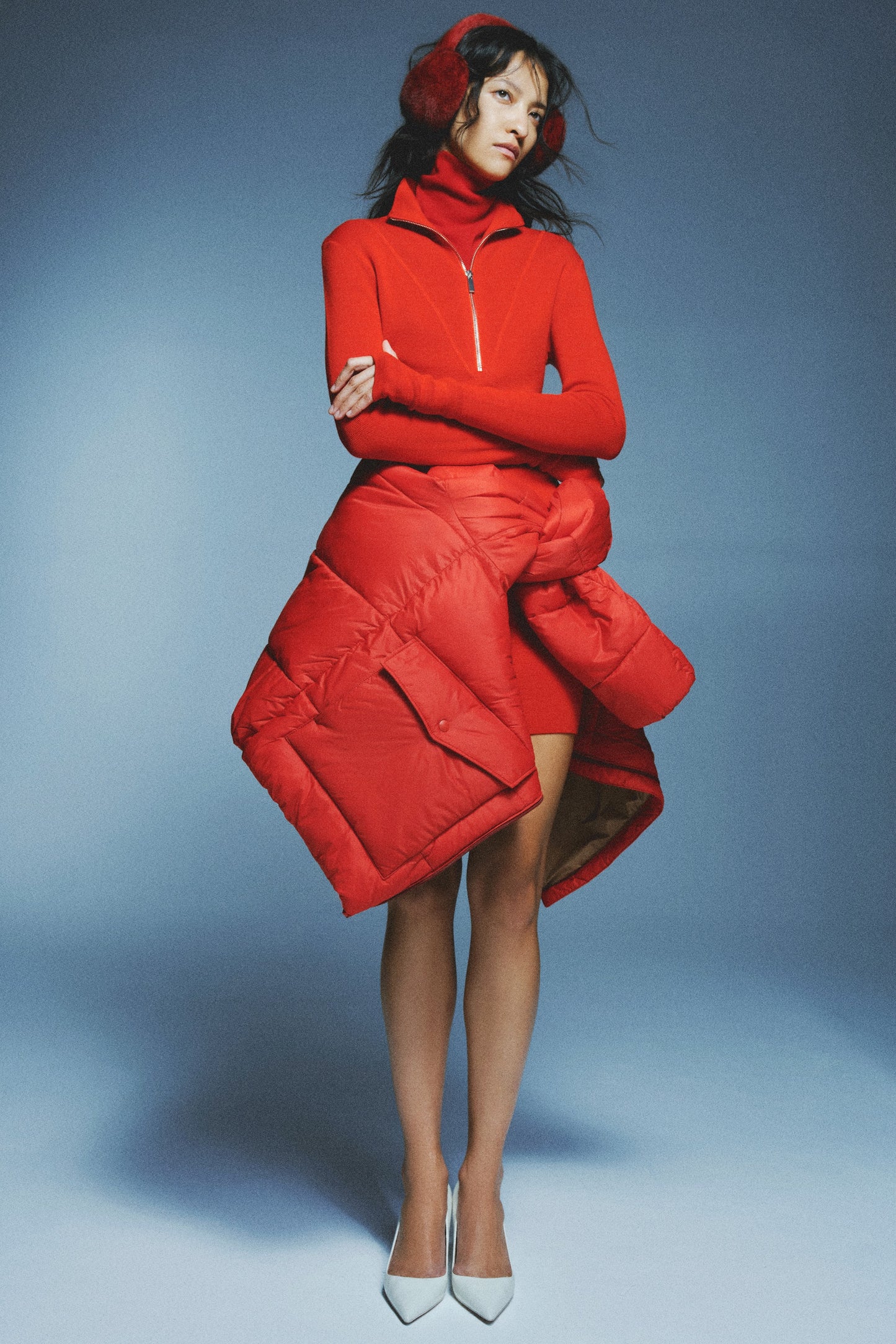 Zip-top merino wool dress