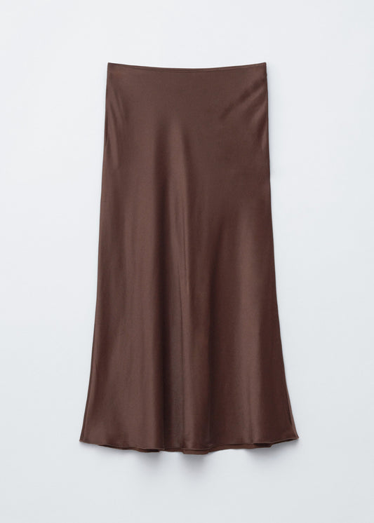 Satin Midi Skirt