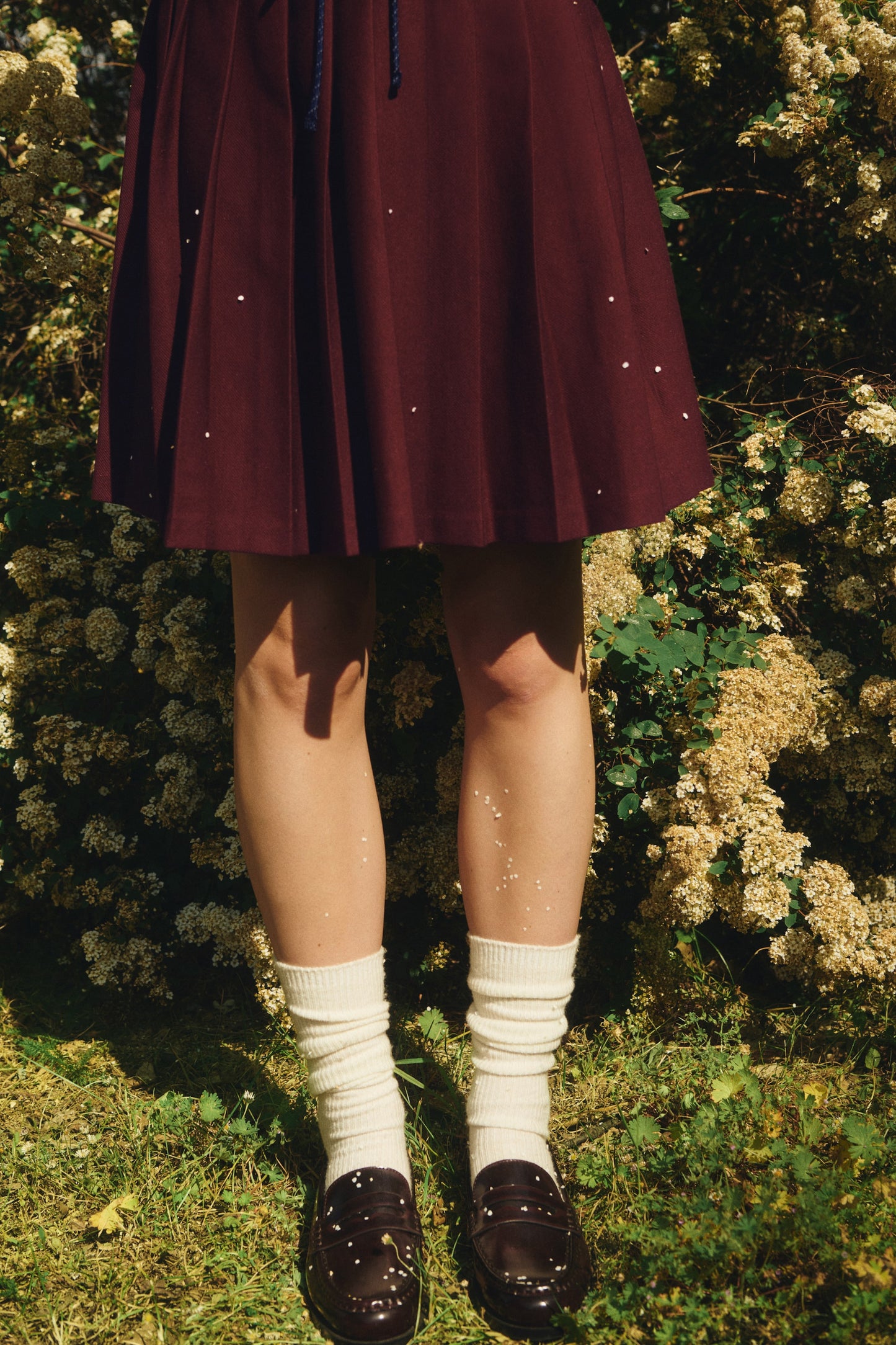 Pleated mini skirt