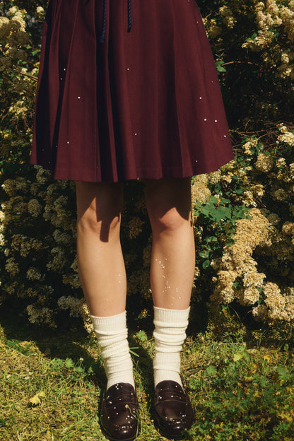 Pleated mini skirt