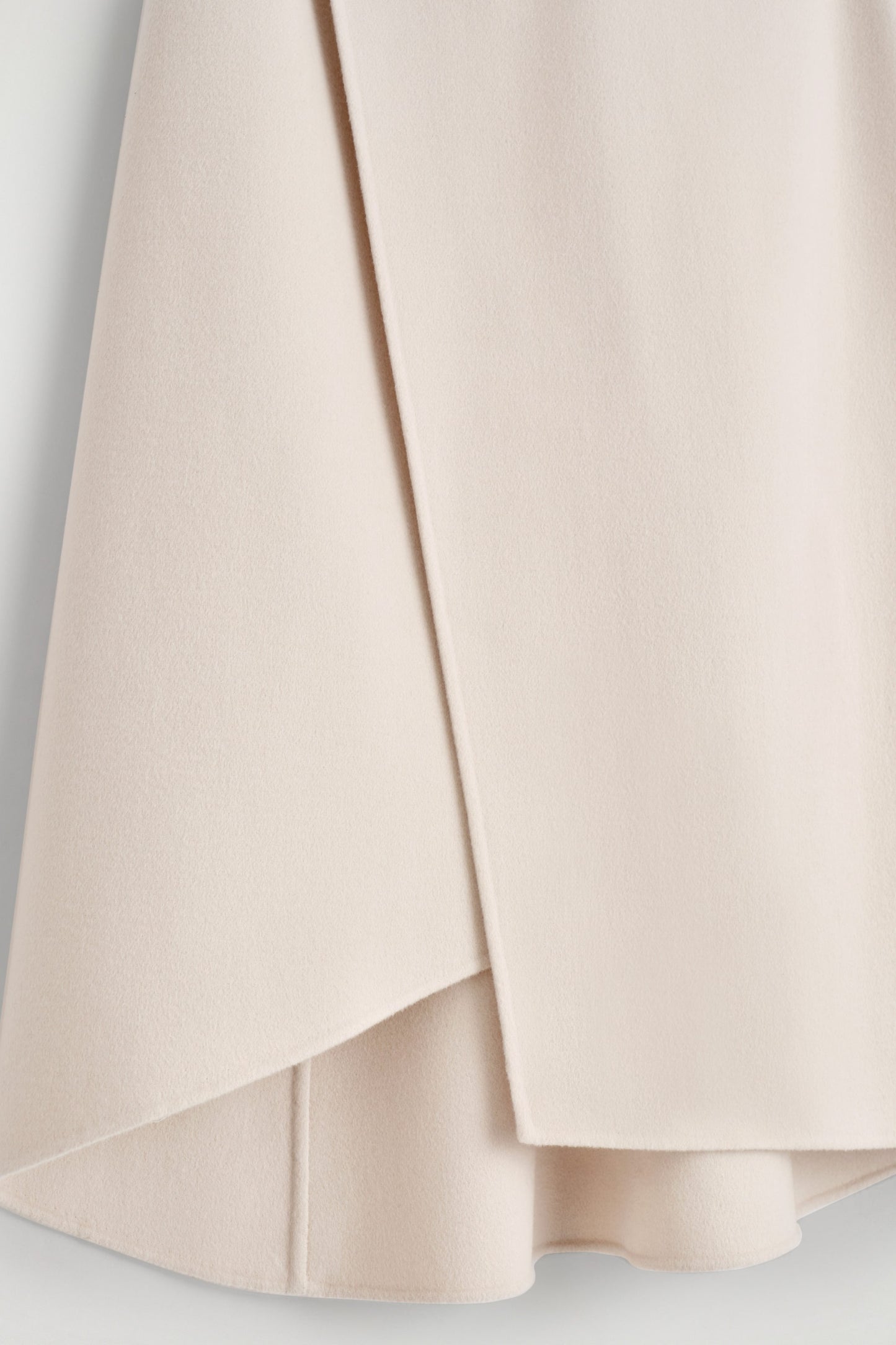 Double-Faced Wool Wrap Skirt