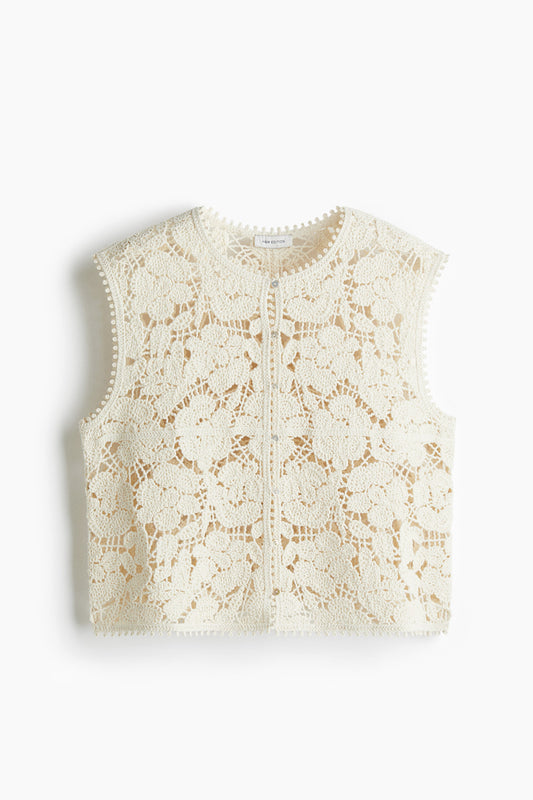Crochet-look gilet