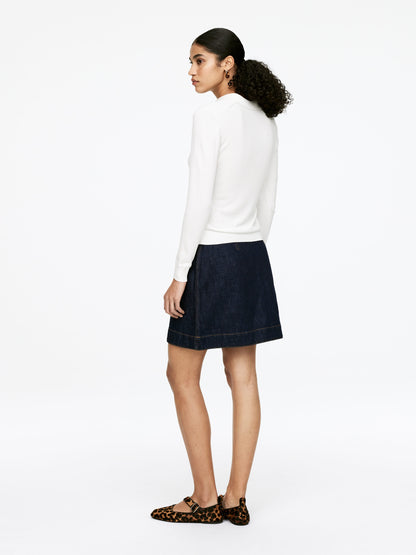 Denim Wrap Skirt