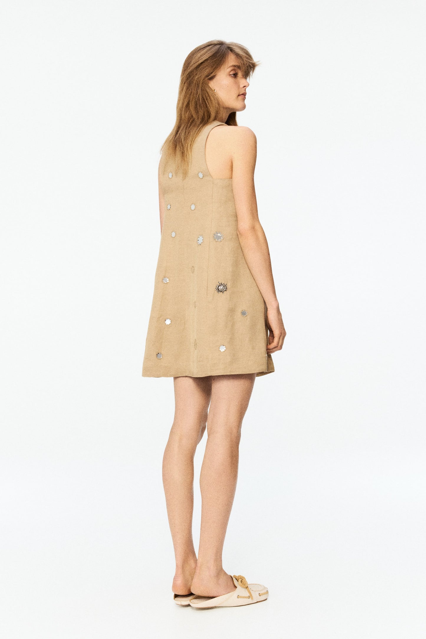 Embellished A-line dress