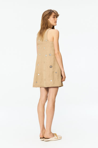Embellished A-line dress