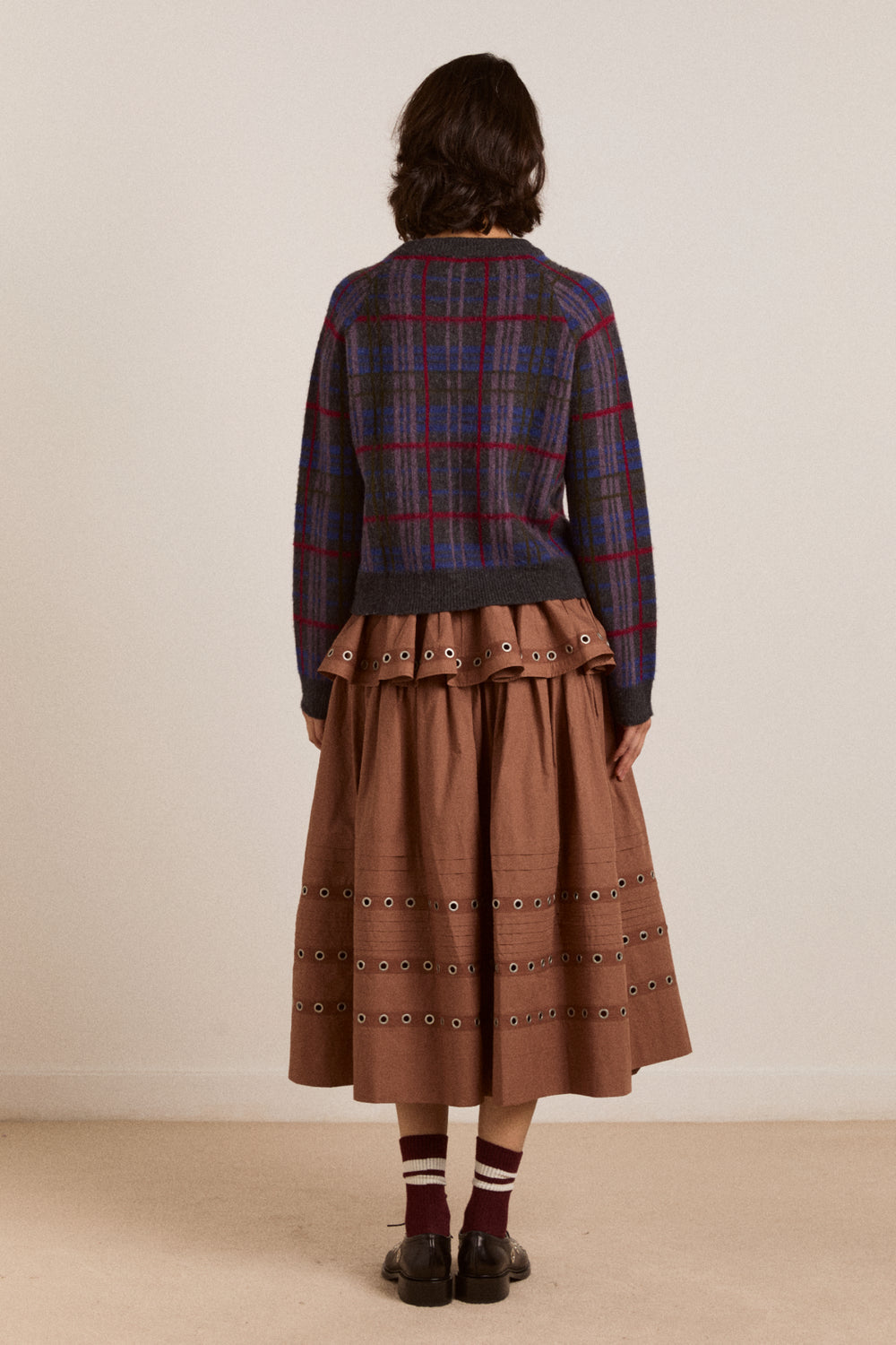 Anika Eyelet Skirt With Ruffle Belt